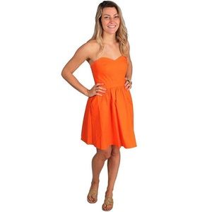 Lauren James Orange Sweetheart Sundress
